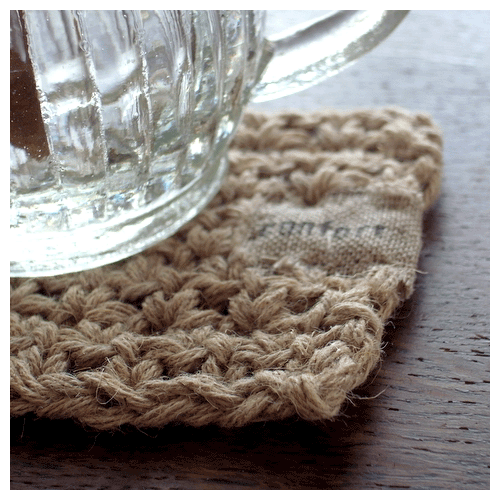 コースター（くさり編みとこま編み）