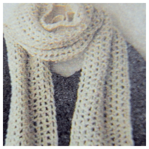 ストール（くさり編みと長編み・ストライプ柄）