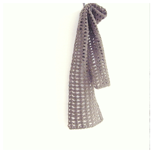 ストール（くさり編みと長編み・模様編み）