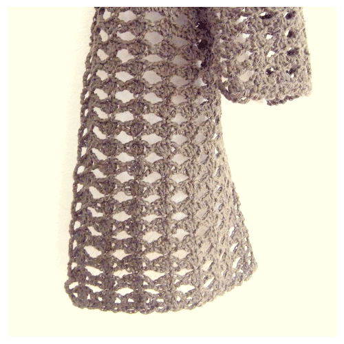 ストール（くさり編みと長編み・模様編み）