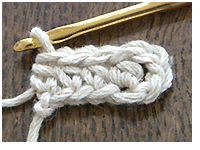 中長編みの立ち上がり