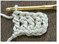 長々編みの立ち上がり