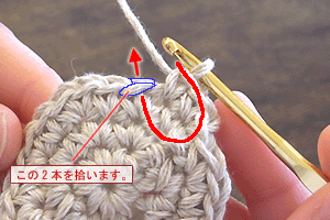 こま編みのバッグ：STEP 46/107