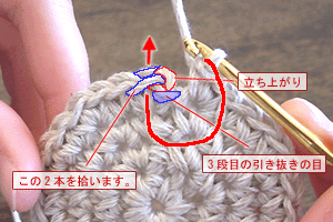 こま編みのバッグ：STEP 50/107