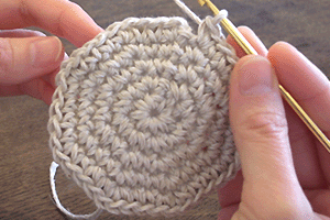 こま編みのバッグ：STEP 62/107