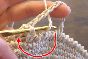 こま編みのバッグ：STEP 94/107