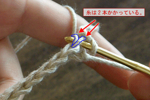 こま編みのコースター：STEP 15/36