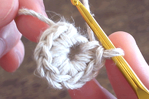 こま編みのバッグ：STEP 09/107