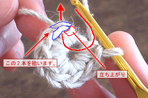 こま編みのバッグ：STEP 10/107