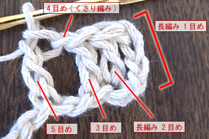 長編みのストール：STEP 22/48