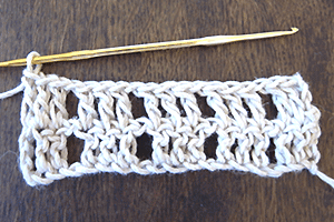 長編みのストール：STEP 45/48